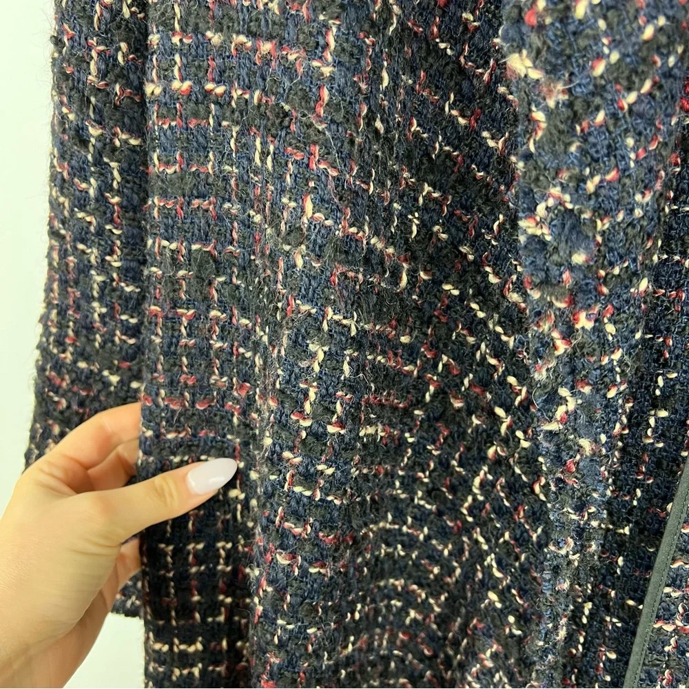 Theory tweed wool blend open front jacket size S - Picture 10 of 12